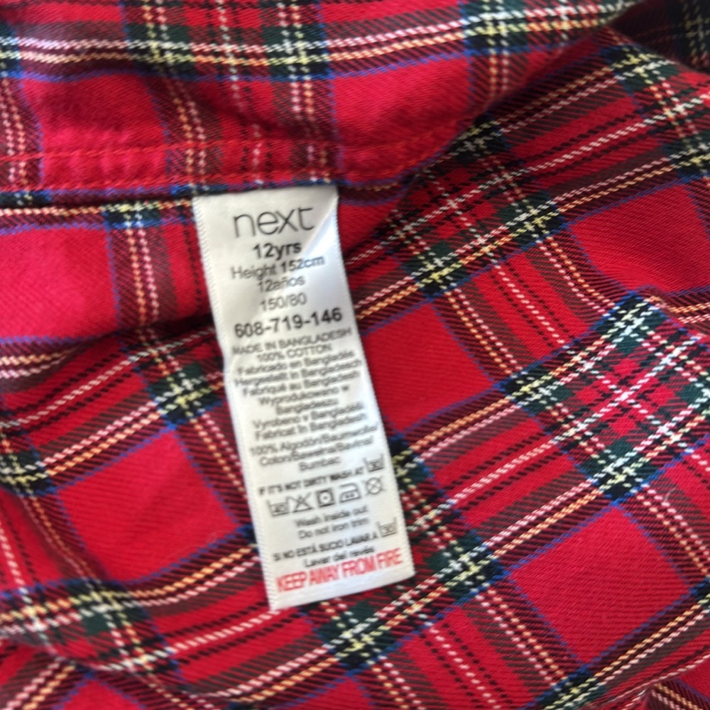 Holiday Plaid Tartan Buttkn Up Flannel Dress Shirt - Picture 5 of 5
